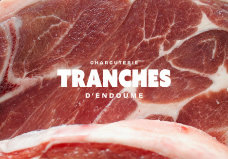 Visuel de l'identité de marque la charcuterie Tranches par l'agence de communication Divinemenciel