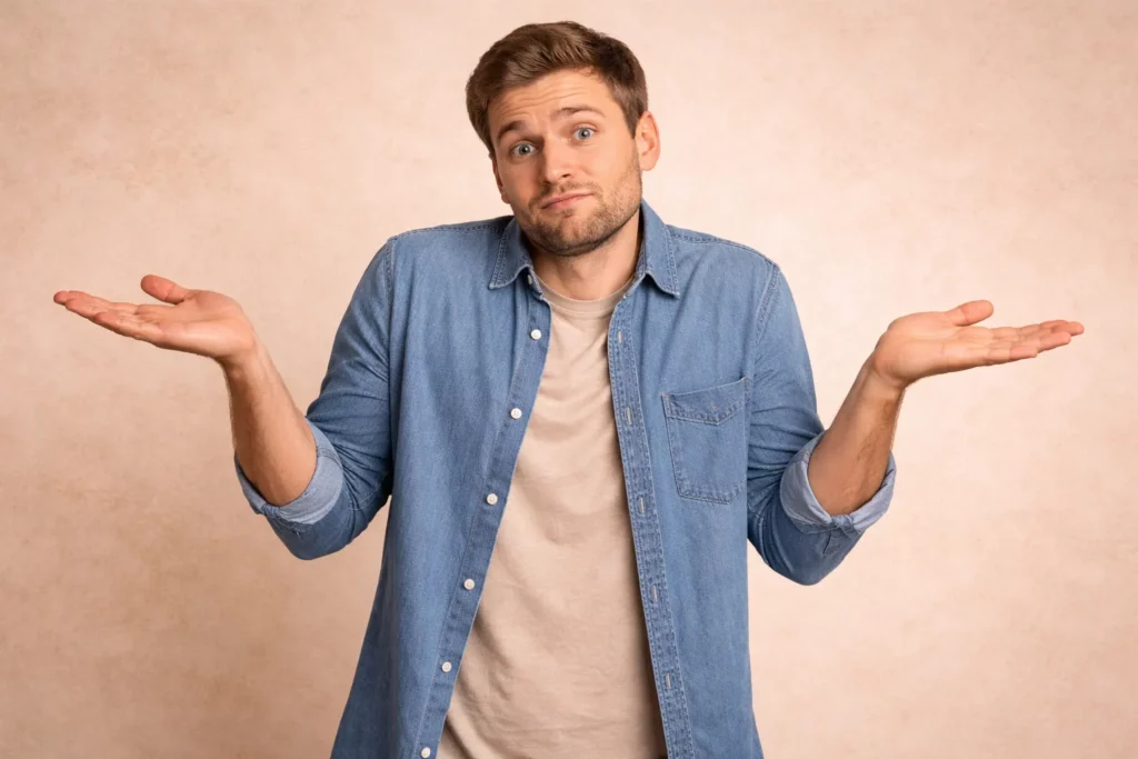 Image de mise en avant de l'article avec un homme s'interrogeant sur la visibilité instagram 2026